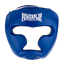 Боксерський шолом тренувальний PowerPlay 3068 PU + Amara Синьо-Білий XS, фото 5