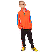 Футбольний тренувальний спортивний костюм дитячий LD-2002T, зріст 135-140 Оранжево-синій 146, Помаранчевий, фото 1