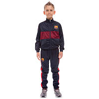 Спортивный костюм футбольный детский BARCELONA LD-6130K-BS, рост 120-125 Темно-синий: Gsport