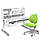 Зростаючий комплект для школярів парта FunDesk Pensare Grey + дитяче ергономічне крісло FunDesk Cielo Green, фото 3