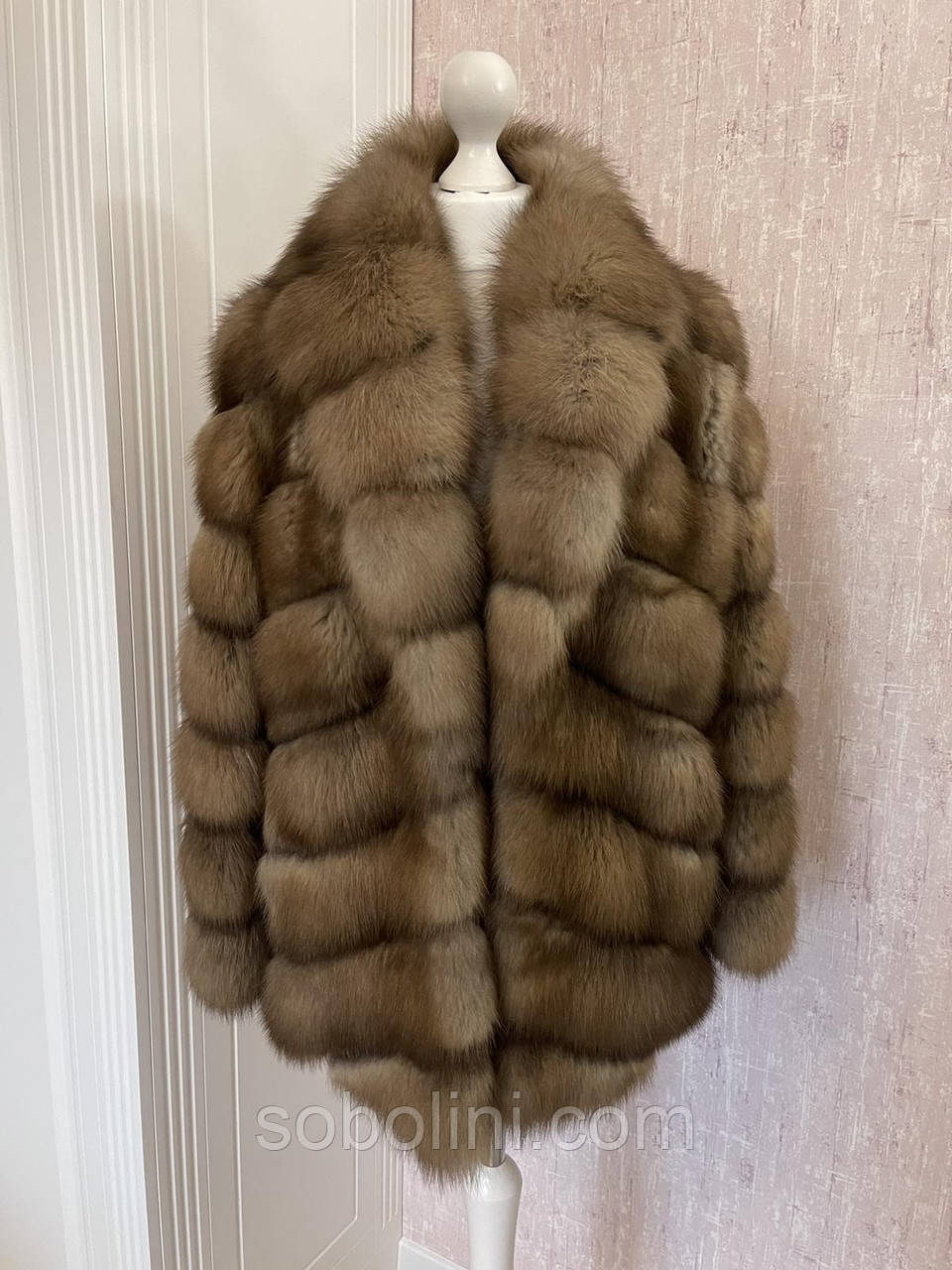 Кожушок із хутра куниці з довгим рукавом у наявності, фото 1