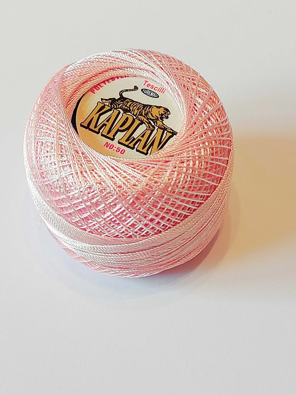 Нитки поліестер (штучний шовк) для в'язання, вишикання типу Ірис ( Iris ) 20 грам. Пудра