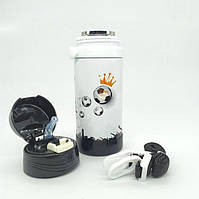 Термос дитячий з трубочкою Футбол (Білий)