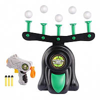 Інтерактивна гра Повітряний тир пістолет з дротиками і літаючими мішенями