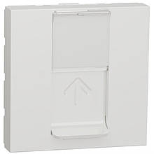 Розетка комп'ютерна RJ45, одинарна, кат.6 UTP, 2 модуля, білий, Unica NEW NU341518