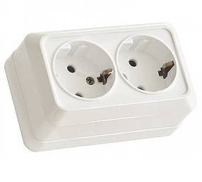 Розетка зовнішня Marso Julia 2 гнізда з заземленням 16 А (41-51-76)