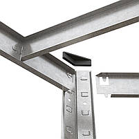 Стелаж кутовий 180х70х45 см 5 полиць МДФ 150 кг/полку БМУ-26 поличний металевий оцинкований, фото 5