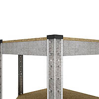 Стелаж кутовий 180х70х45 см 5 полиць МДФ 150 кг/полку БМУ-26 поличний металевий оцинкований, фото 4