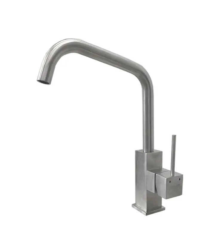 Кухонний змішувач Fabiano FKM 53 SS Inox, нержавіюча сталь, кран для мийки на кухню (8232.401.0774), фото 1