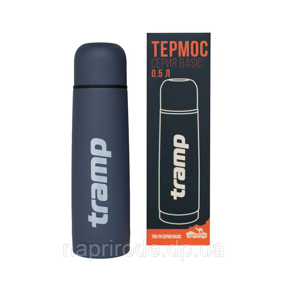 Термос Tramp Basic TRC-111-grey сірий 0,5 л, фото 1