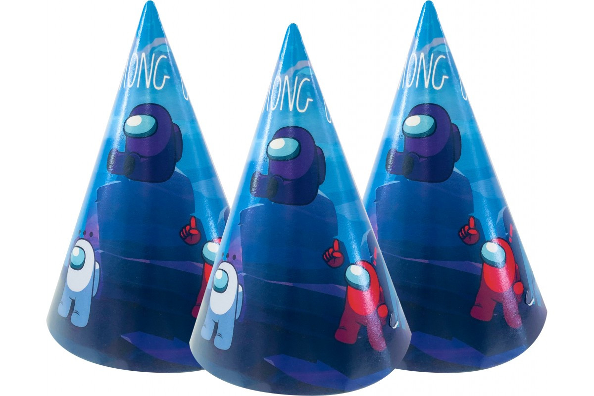 Ковпачки "Амонг Ас герої" (поштучно) ковпаки святкові карнавальні