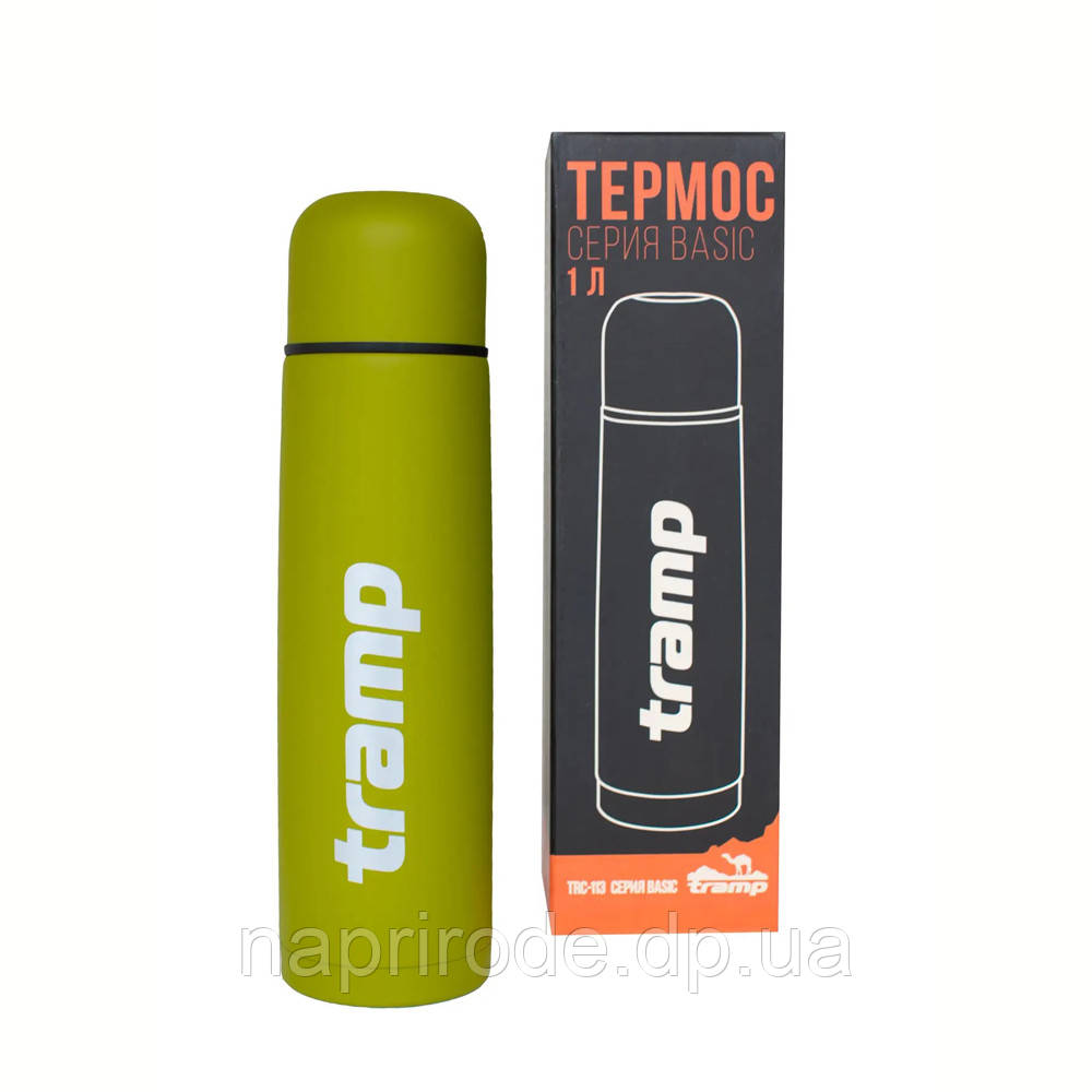Термос Tramp Basic TRC-113-olive оливковый 1л, фото 1