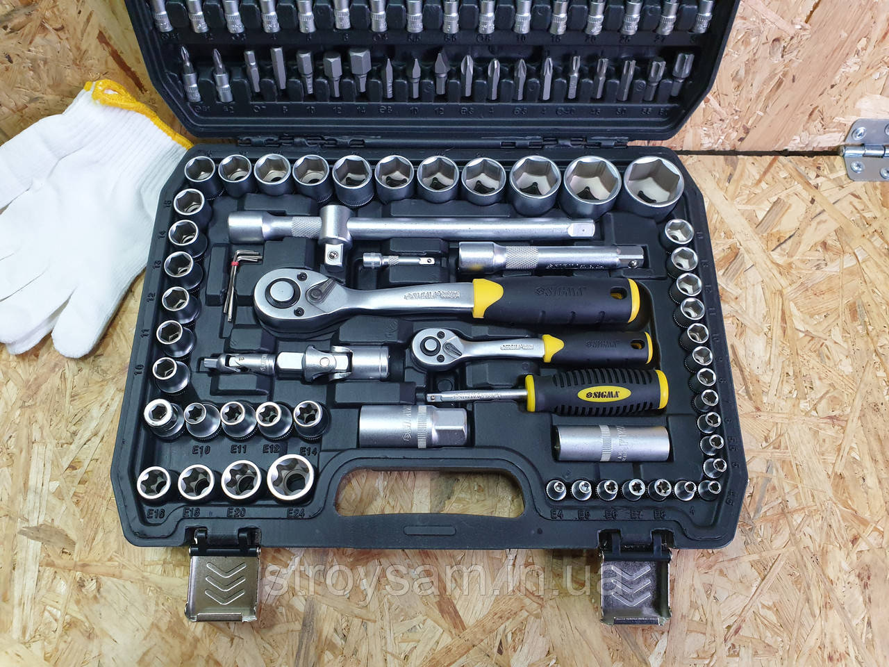 Набор ключей, набор инструментов для авто, набор головок 110шт Сигма CrV - фото 4 - id-p1334334529
