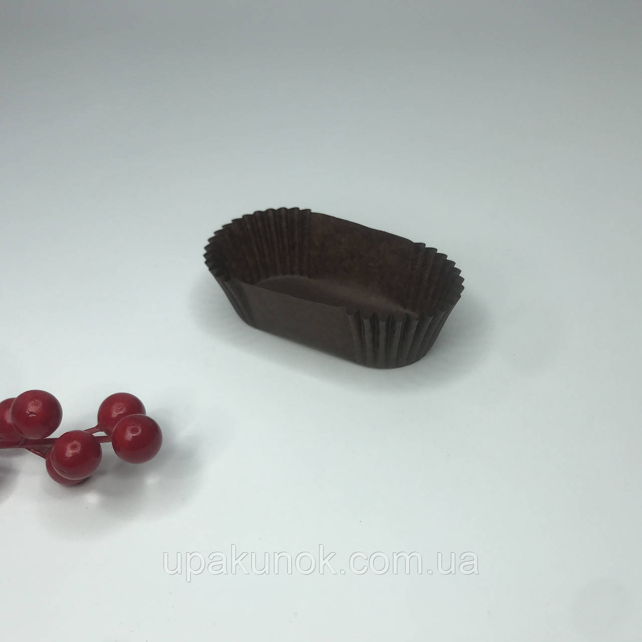 Тарталетки паперові для еклерів і десертів, 80*35 мм, коричнева (50 шт.)