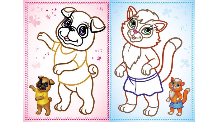 Большая раскраска "Животные" (для гуаши и акварели) | Пегас (ID ...