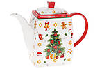 Чайник новорічний фарфоровий Святковий флер 1.25 л BonaDi