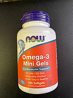 Рыбий жир Омега 3 Now Foods Omega-3 mini gels 500 mg 180 sgel