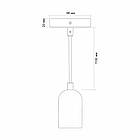 Світильник підвісний декоративний VIDEX Е27 1,1м Бетон, фото 2