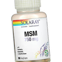 МСМ Solaray MSM 750 mg 90 капсул