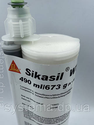 Sikasil WT 480, 490 мл — 2-к високомодульний клей-герметик для вклеювання склопакетів у віконні стулки, фото 1