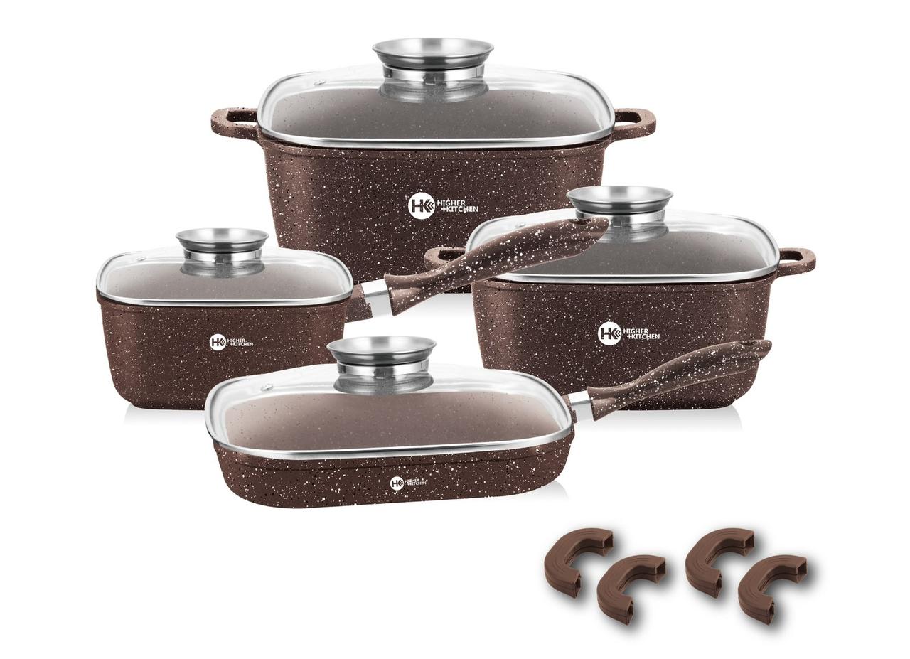 Набір посуду Higher Kitchen HK-311 (12 предметів) з гранітним покриттям і силіконовими ручками