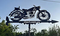 Флюгер на крышу Ретро мотоцикл ИЖ-49, ветряк на дом