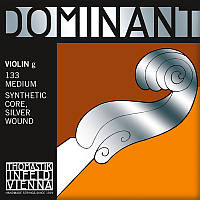 Струна Thomastik-Infeld 133 Dominant Synthetic Core Silver Wound 4/4 Violin G String Medium Tension