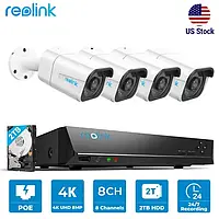 Система видеонаблюдения Reolink RLK8-810B4-A 4K 8Mp 4 камеры Poe 8CH