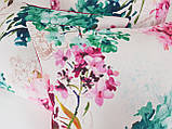 Комплект декоративних подушок Firanka Flowers Aquarelle 45х35см 3шт молочні з рожевим і бірюзовим (п_0629), фото 2
