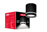 Светильник точечный светодиодный 12W Maxus Surface Downlight 12W 4100K Black