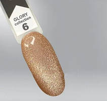 Гель-лак Glory Oxxi 6 (золотистий беж із шимером), 10 мл