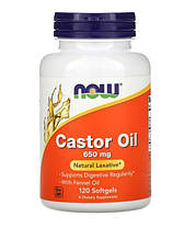 Касторова олія Now Foods Castor Oil 650 mg 120 капсул, фото 6