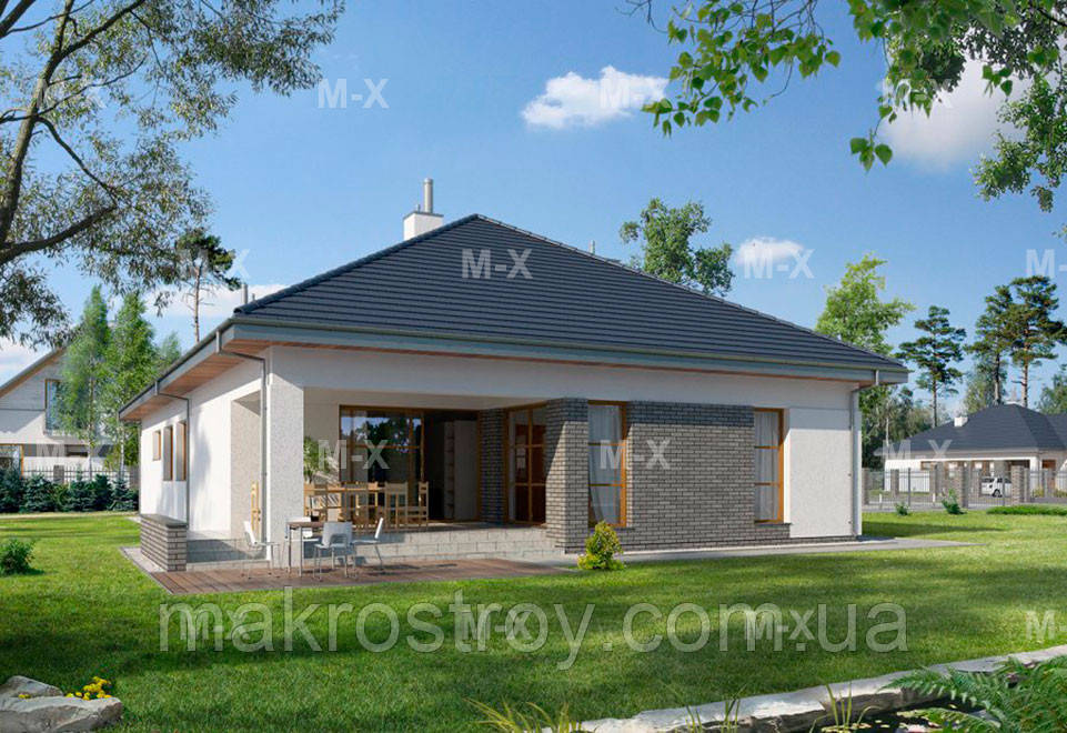 Проект МS108 — це проєкт котеджа з мансардою, фото 1