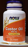 Касторова олія NOW Castor Oil 650 mg 120 капсул, фото 4