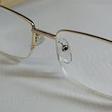 +1.25 Готовые женские очки полуободковые в золотистой металлической оправе, фото 4