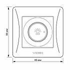 VIDEX BINERA Діммер 600Вт серебряный шелк, фото 2