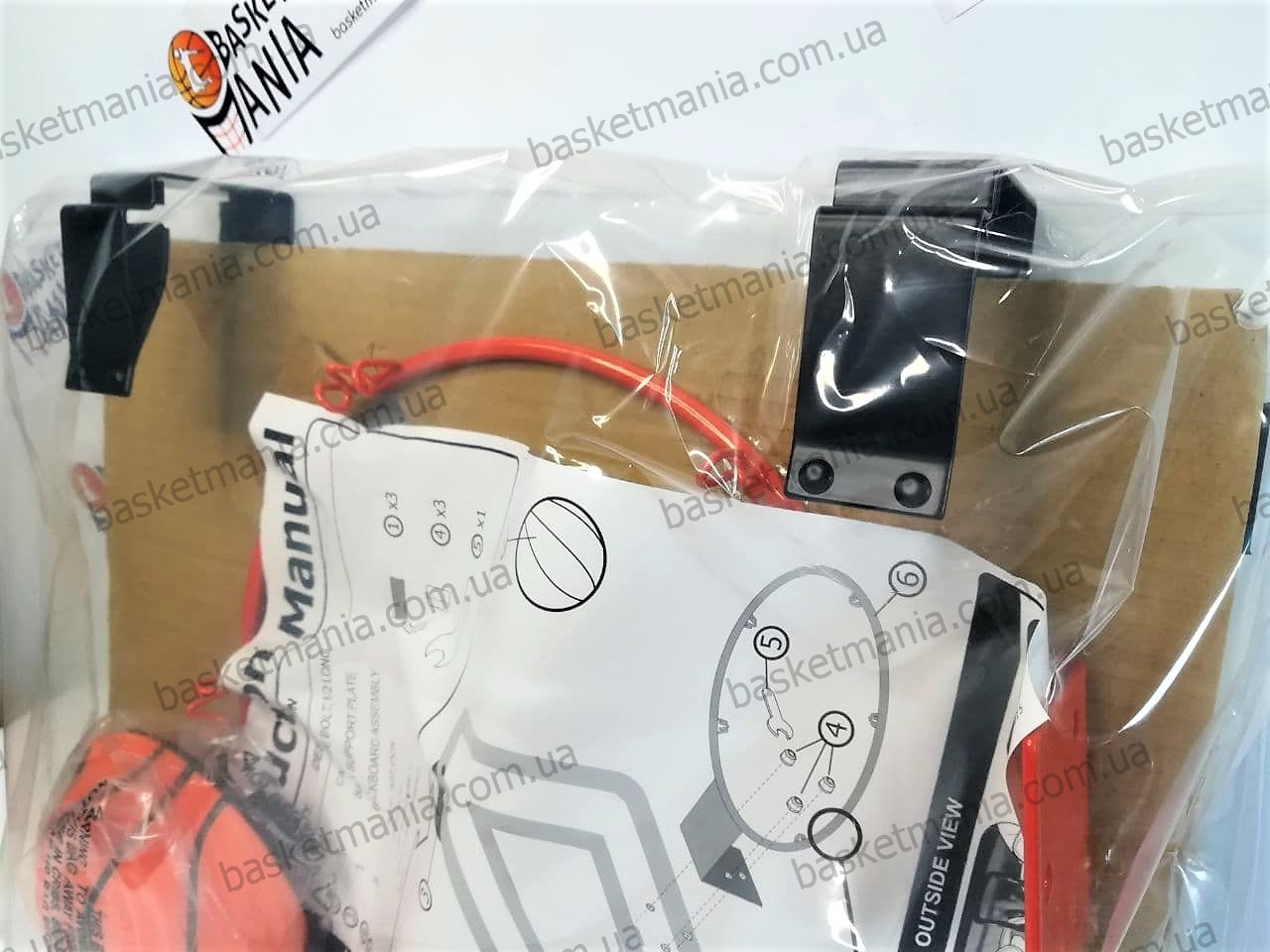 Мини-щит баскетбольный Basketball MiniHoop NBA 38х28 см с кольцом 22,5 см и сеткой (WTBA00219) - фото 7 - id-p1302730404