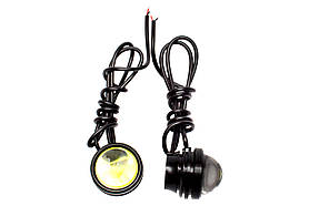 COB LED Лінзи "Орлине Око" DRL 5W 40 мм + функція Стробоскоп / COB LED EAGLE EYE Strobe+DRL (Білий), фото 4