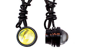 COB LED Лінзи "Орлине Око" DRL 5W 40 мм + функція Стробоскоп / COB LED EAGLE EYE Strobe+DRL (Білий), фото 2