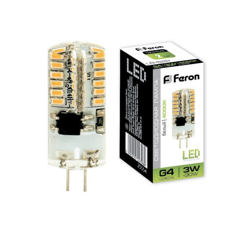Світлодіодна лампа LB-522 230 V 3 W 48leds G4 4000 K 240 lm