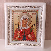 Ікона Валентина свята мучениця, лик 15х18 см, в білому дерев'яному кіоті