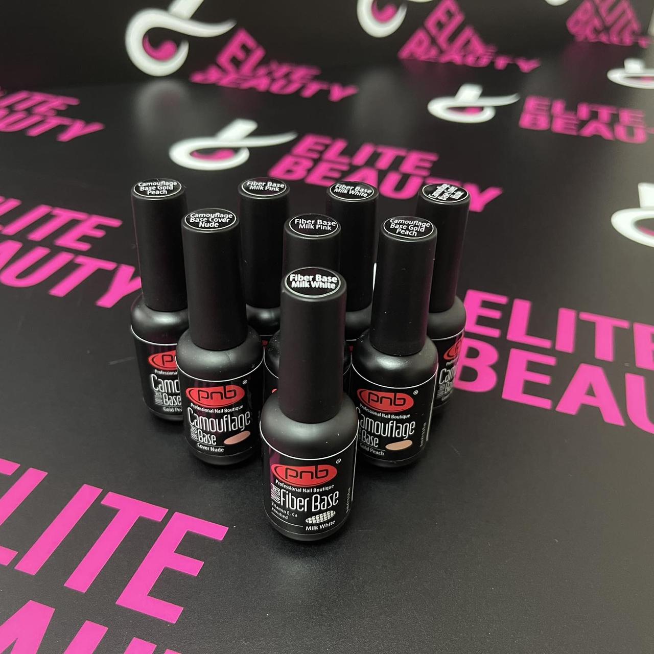 Файбер база PNB, молочно-рожевий, 8мл / Fiber UV/LED Base Milk Pink