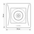 VIDEX BINERA Розетка TV одинарна телевізійна серебряний шовк, фото 2