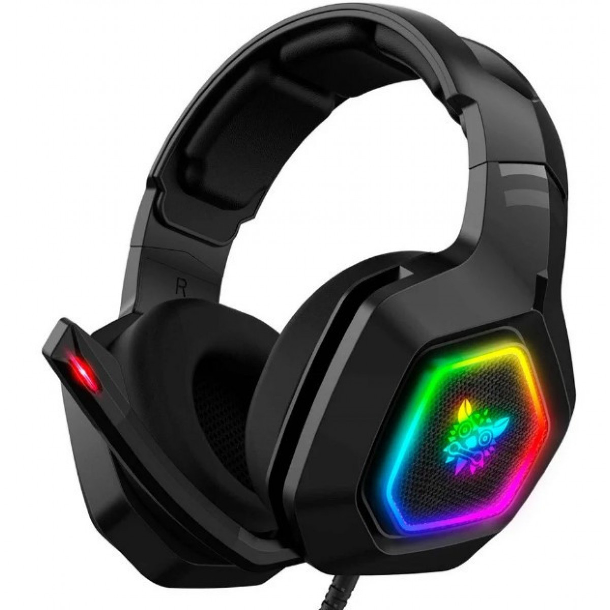 Навушники ігрові ONIKUMA K10 Black mp3 комп'ютерні з мікрофоном LED RGB підсвічуванням геймерські