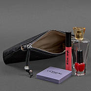 Жіноча косметичка з натуральної шкіри "Онікс", фото 4