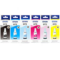 Чорнило для Epson L800 Epson 673 B/C/M/Y/LC/LM 6 шт. х 70 мл SET673E