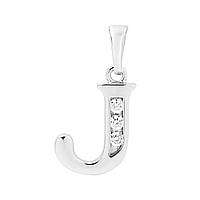Підвіска "Літера J" родиум