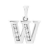 Підвіска "Буква W" родиум