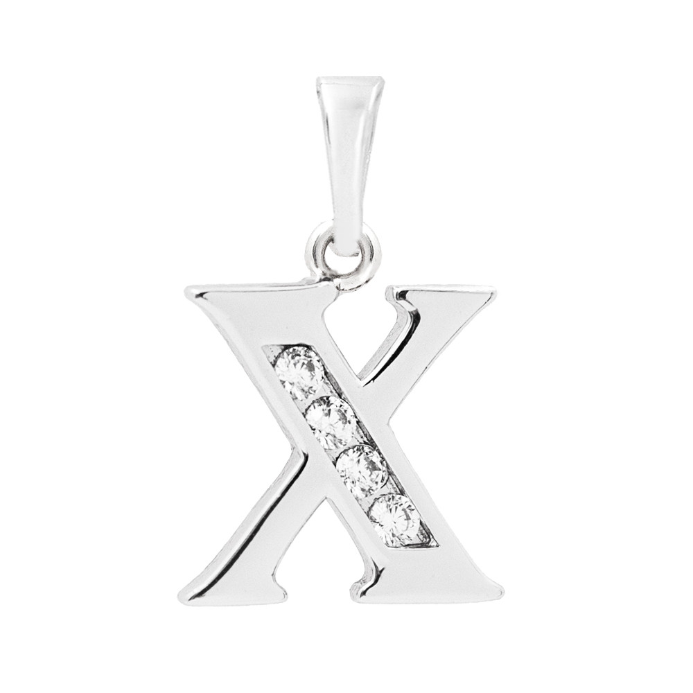 Підвіска "Буква X" родиум