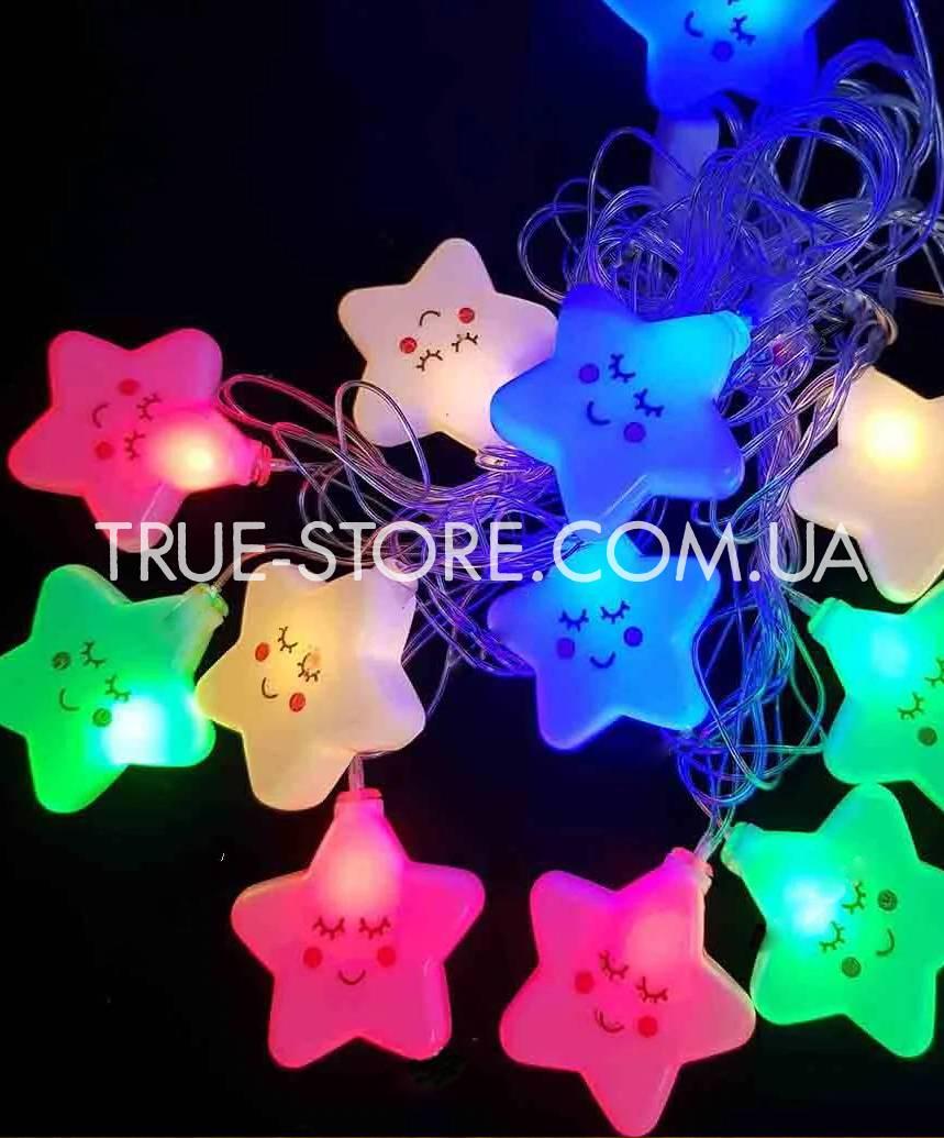 Гірлянда фігурки 12LED, Теплий білий колір, 5м+перехідник